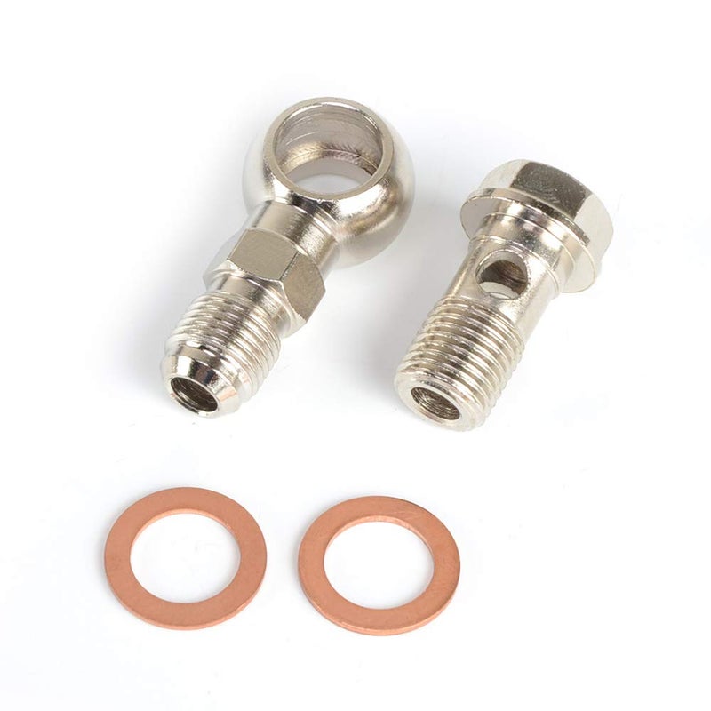 KINUGAWA Turbo Coolant Banjo Bolt kit M14x1.5 mm to -6AN Garrett GT28R GT30R GT35R Long neck - Image 2